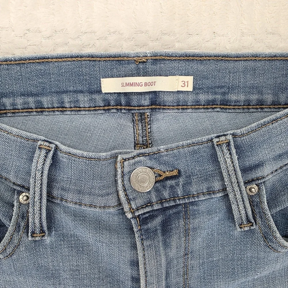 Levis 527 Slim Bootcut Jeans Mens 31x32 Blue Low Rise Denim Cowboy 31 x 31.5